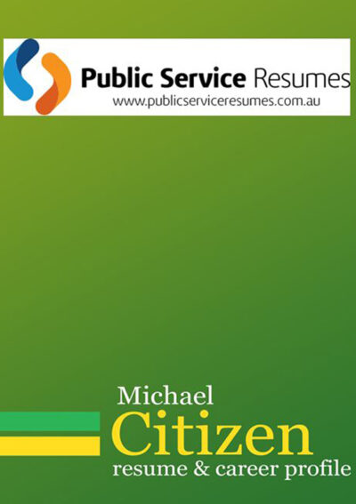 Green public service resume example